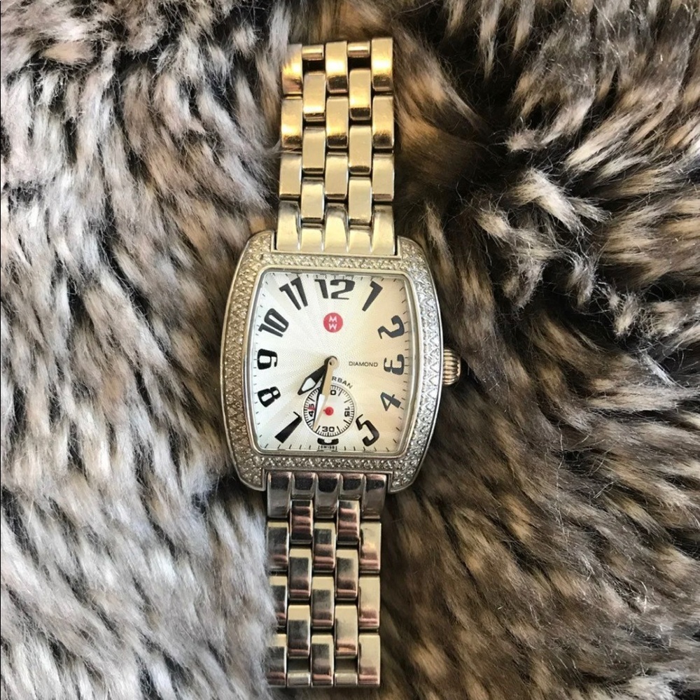 Michele Mini Urban Watch with Diamonds